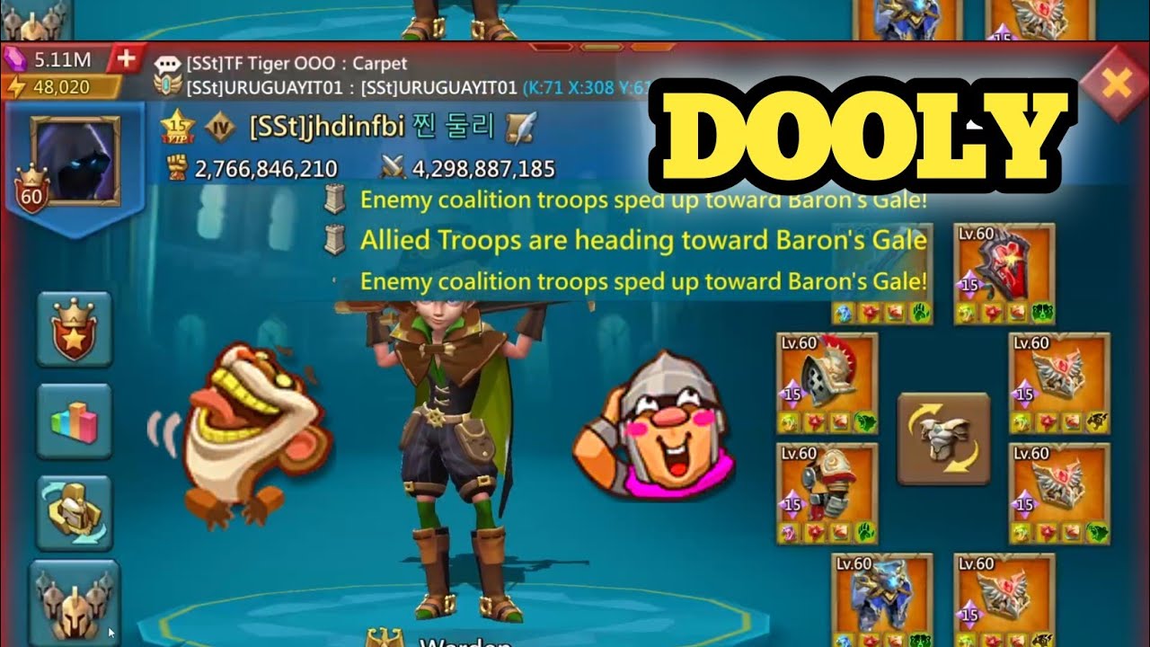 DOOLY Fights EMPERORS at Insane Baron!  Intense Baron win Gameplay! Lordsmobile!