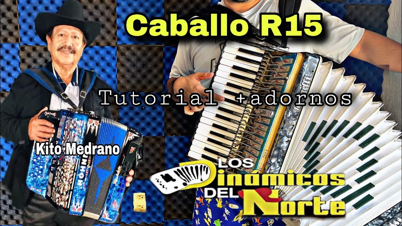 Caballo R15 +Adornos - Los dinámicos del norte / Tutorial para acordeón de teclas