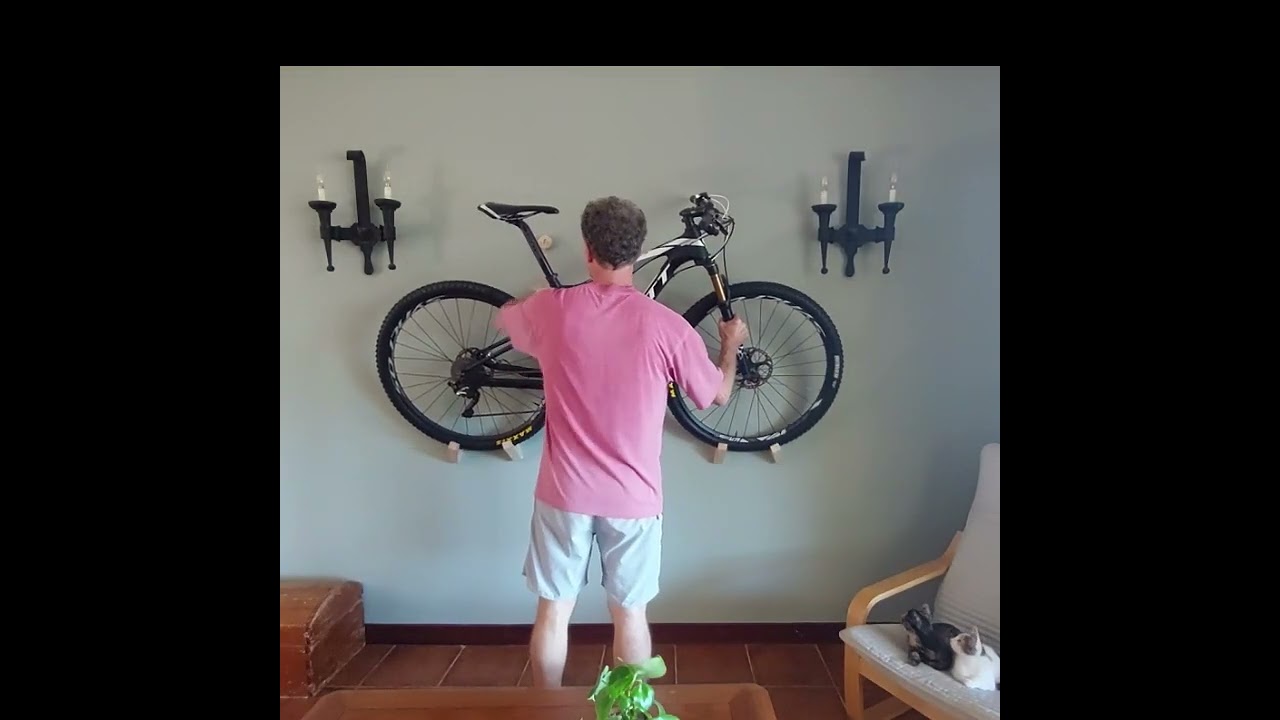 all wood bicycle wall mount