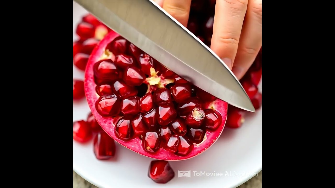 Insanely Satisfying Pomegranate Cutting 🍒 | Juicy Fruit ASMR Video✨