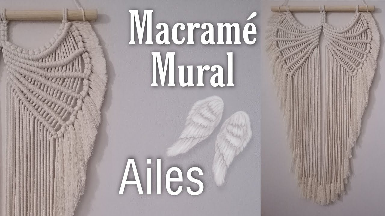 DIY ailes en macramé - Macramé mural #5