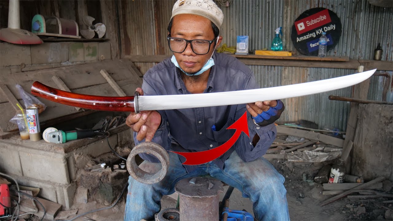 HOW TO TURN A THICK BEARING INNER RING INTO A LONG KOMPONG SVAY SWORD (NOT FOR SALE )