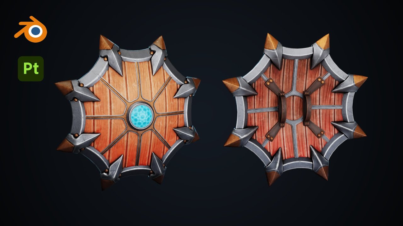 Creating a Stylized Shield in Blender and Substance painter