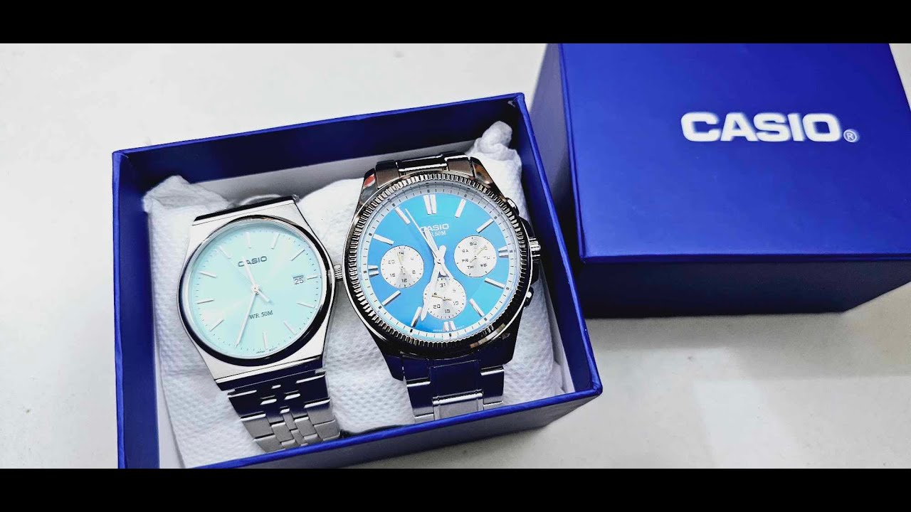 2 New Casio I Bought (Tiffany Blue & MTP-1375D-2A2V )