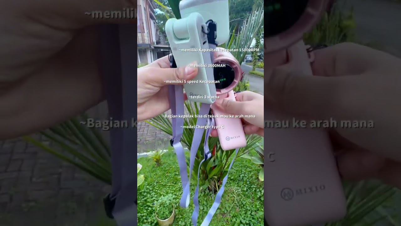 ￼MIXIO GS-01 Kipas Angin Turbo Strong Portable Handhel Mini Fan Lipat High Speed 15000RPM
