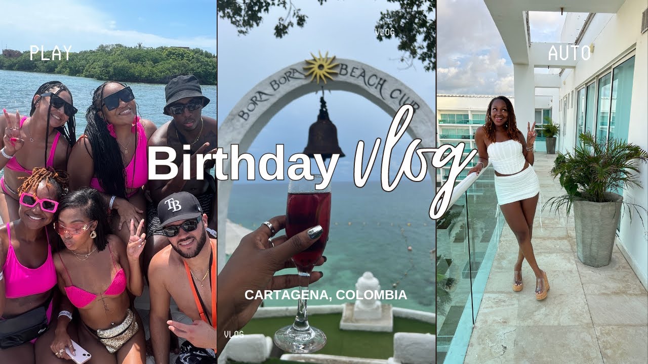 BIRTHDAY VLOG IN CARTAGENA COLOMBIA | CHOLON ISLAND PARTY DRAMA | BORA BORA | THE RUM BOX & MORE!
