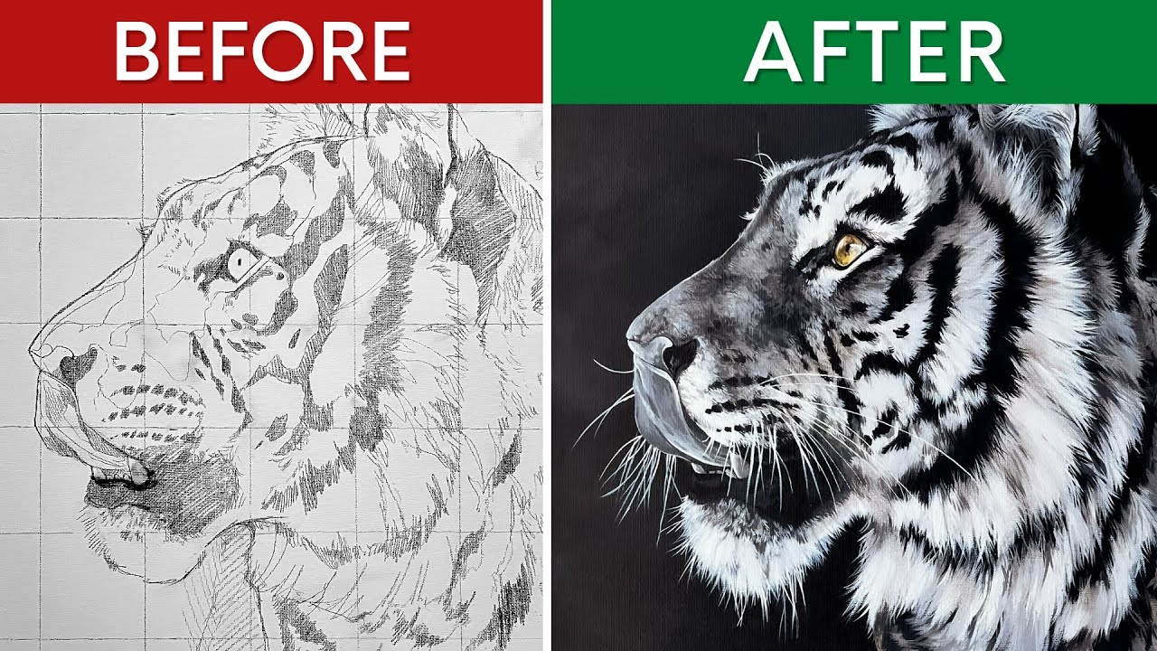 Painting a Tiger - Step by Step Tutorial