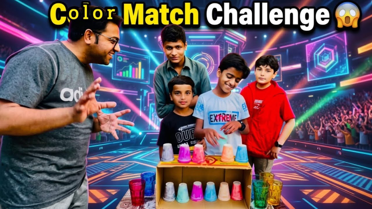 Bachon Ke Sath Color Glass Challenge 🎨 | Winner Ko Mila Surprise Prize 🎁
