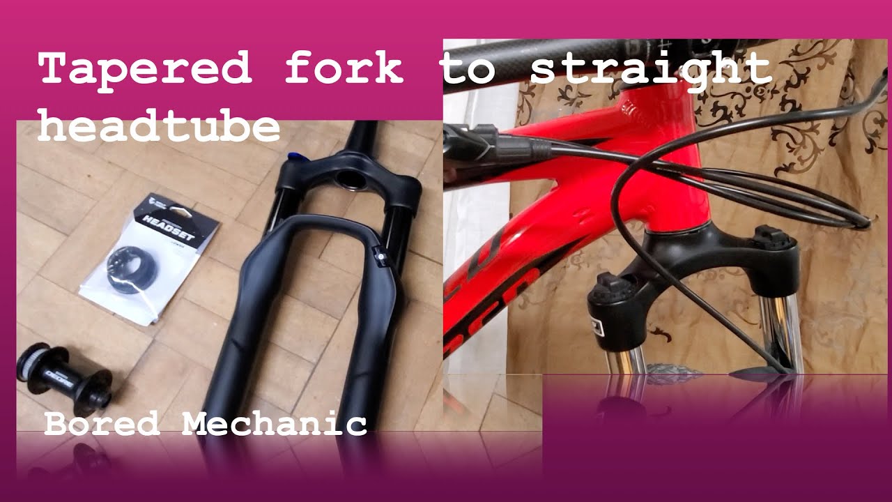 Tapered fork to straight headtube