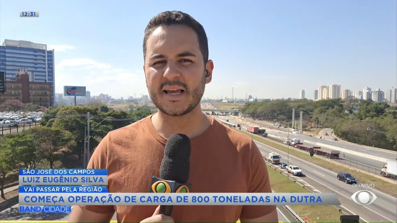 Operação de carga de 800 toneladas na Dutra vai passar pela região | BAND CIDADE 1ª EDIÇÃO