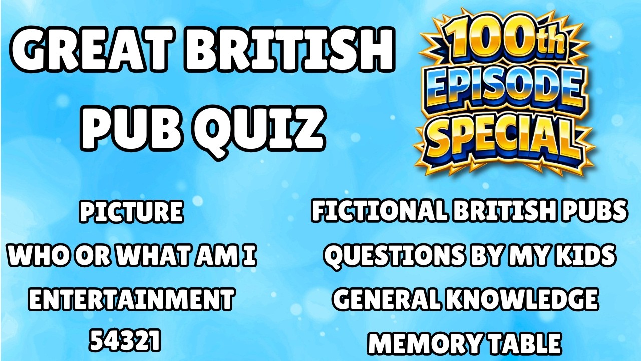 Специальный выпуск, посвященный 100-летию викторины в пабах (Great British Pub Quiz) - проверьте ...