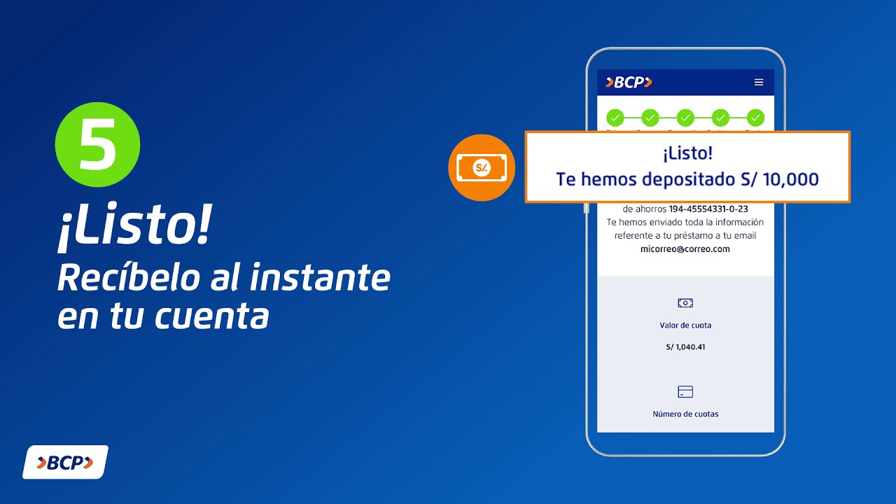 Pide tu pr&eacute;stamo 100% online y rec&iacute;belo en tu cuenta al instante