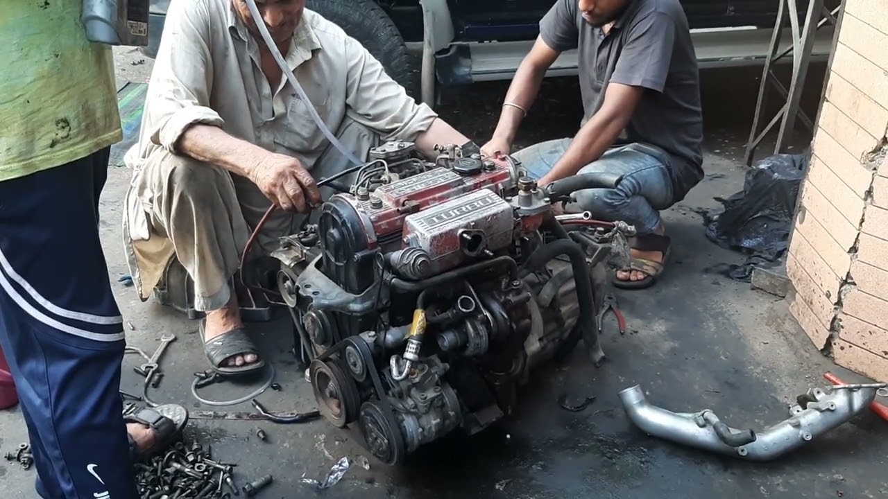 Daihatsu Charade diesel engine prep start up. #daihatsu #charades #charadedieselturbo #dieselconvert