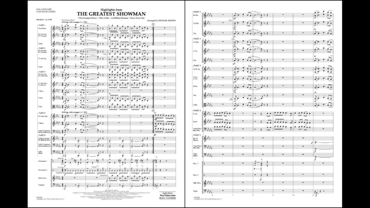 Highlights from The Greatest Showman arr. Michael Brown