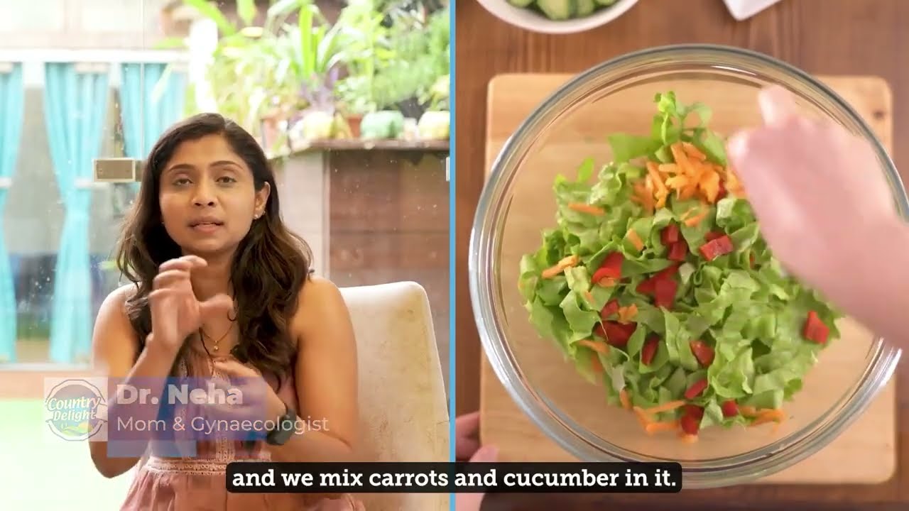 Dr. Neha's Makes Her Daily Salad With Full of Fresh and Healthy Vegetables by Country Delight