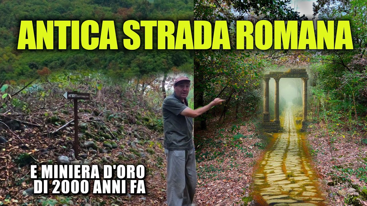 UNA STRADA DELL'ANTICA ROMA IN UN BOSCO DEL PIEMONTE! VICINO C'ERA ANCHE UNA GRANDE MINIERA D'ORO!
