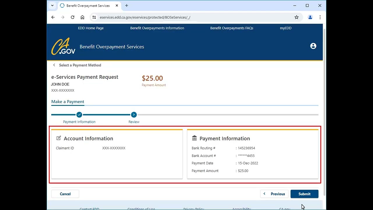 Benefit Overpayment Services: Make a Payment