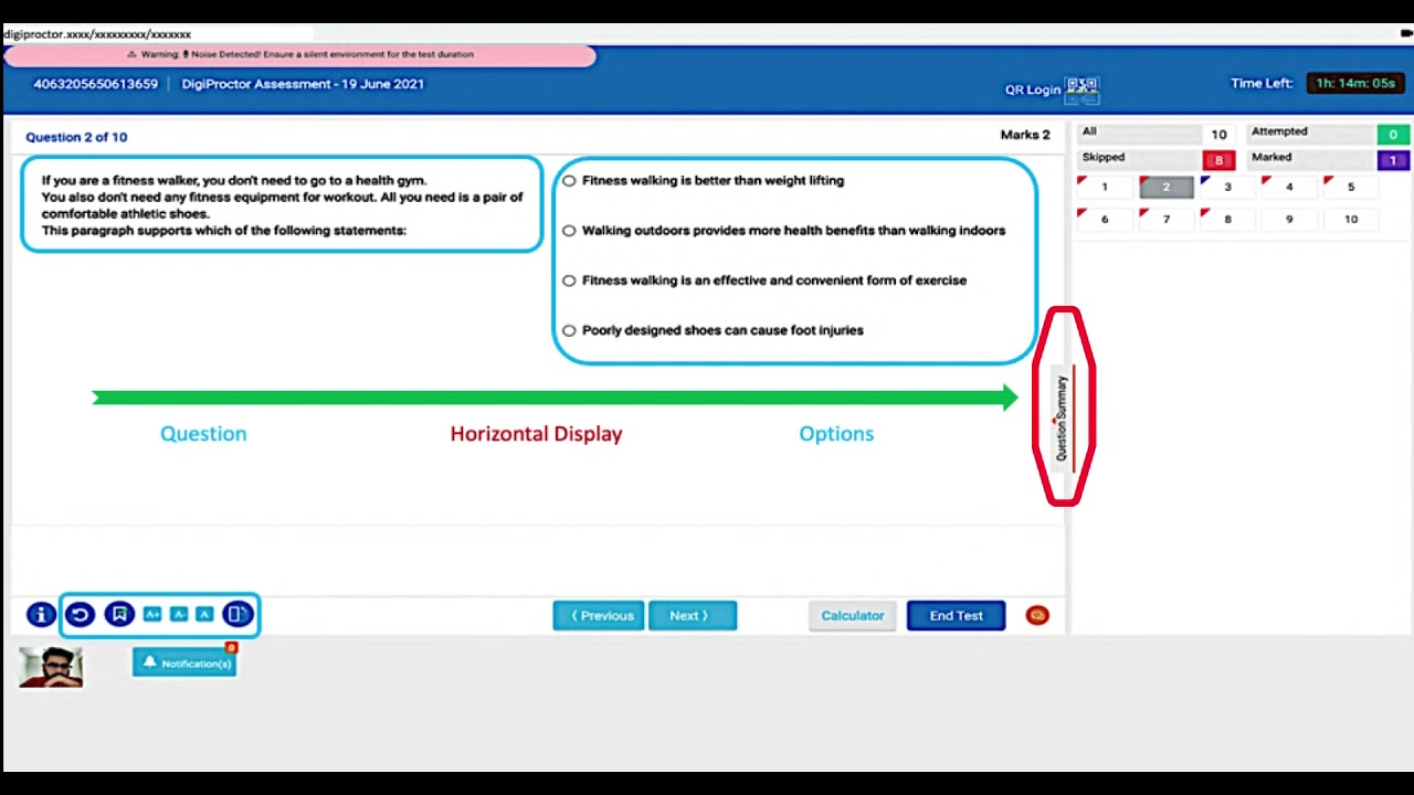 DigiProctor Browser Interface