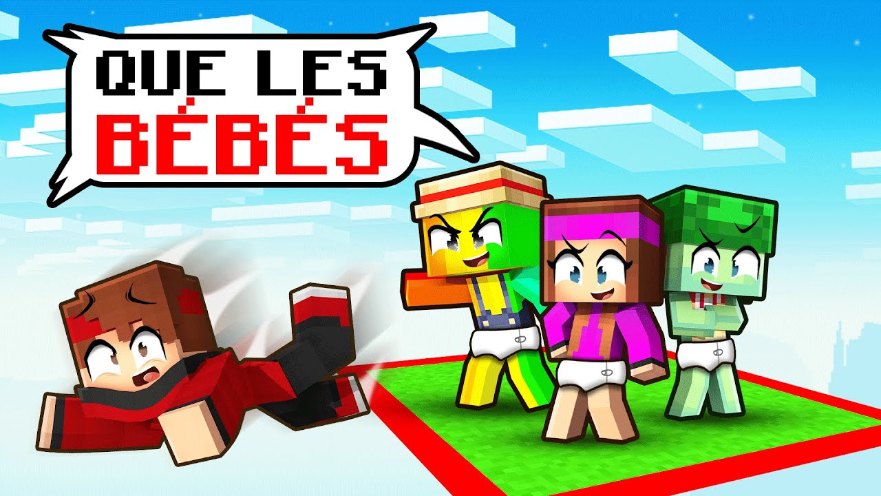 BLOQUÉ sur un CHUNCK réservé aux BÉBÉS sur Minecraft !