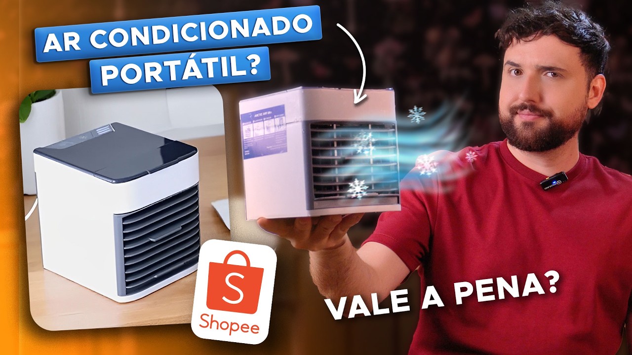 🥵 COMPRAS DA SHOPEE PARA O CALOR | Testei Mini Ar Condicionado Portátil | Vale a Pena?