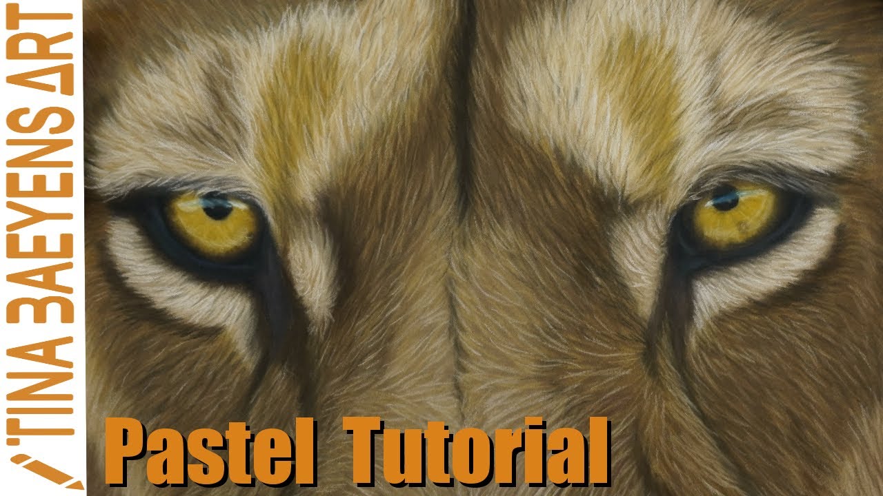 LION EYES TUTORIAL with SOFT PASTELS | Step by step | TinaBaeyensArt