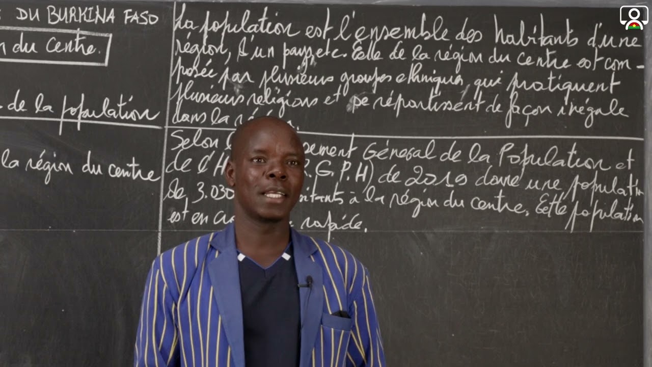 Cours - 5e - Géographie : La Géographie du Burkina Faso - La population de la région du centre 2/4