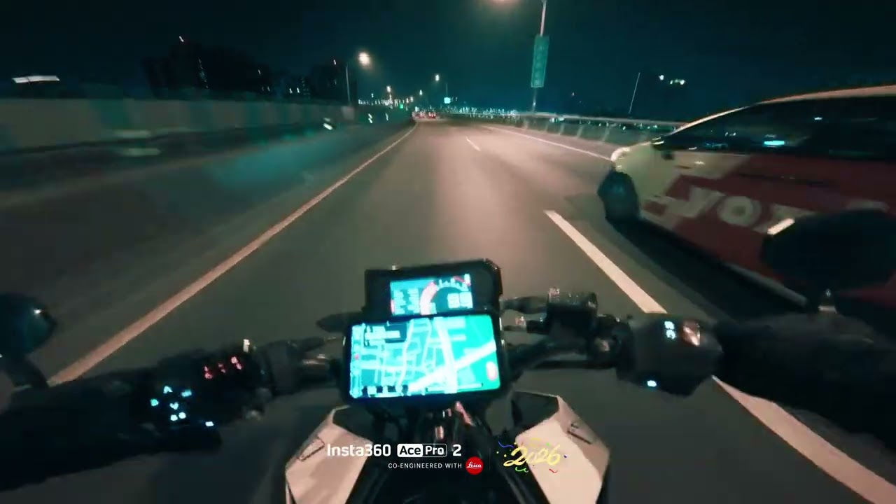[ASMR] Lunar New Year night ride - Western Coastline Highway, Taiwan | KTM 390 Duke