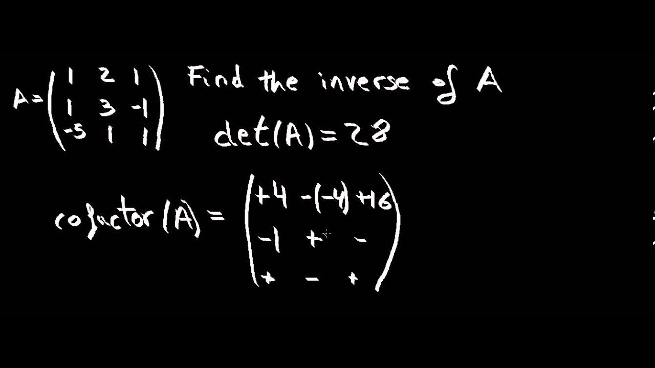 Inverse of a 3x3 matrix using the adjoint method