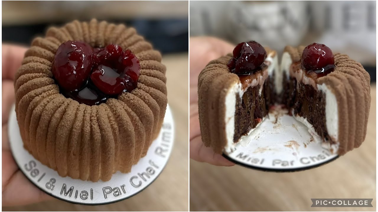 انترومي فردي 🍒Entremet forêt noire بطريقة احترافية مبسطة…تعلمي من البيت ♥️