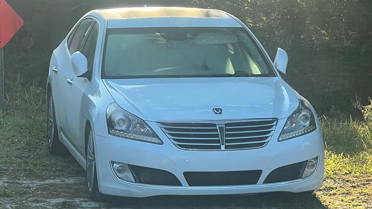 5.0 GENESIS EQUUS- MUFFLER DELETE- cold start. Revs. In car, out of car.