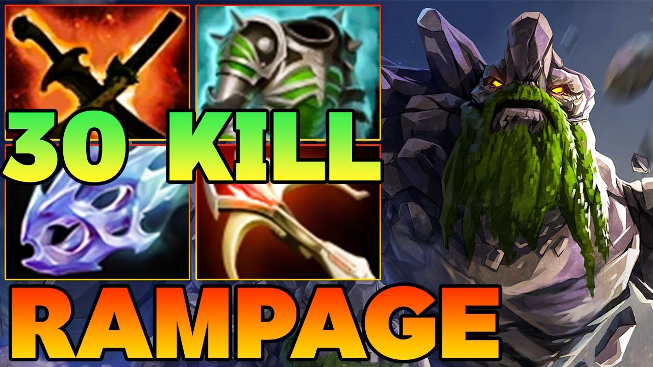 Rampage + 30 Kills Tiny Dota 2 !! Tiny Dota 2 Gameplay Guide Mid Lane 7.39 Carry Best Item Build