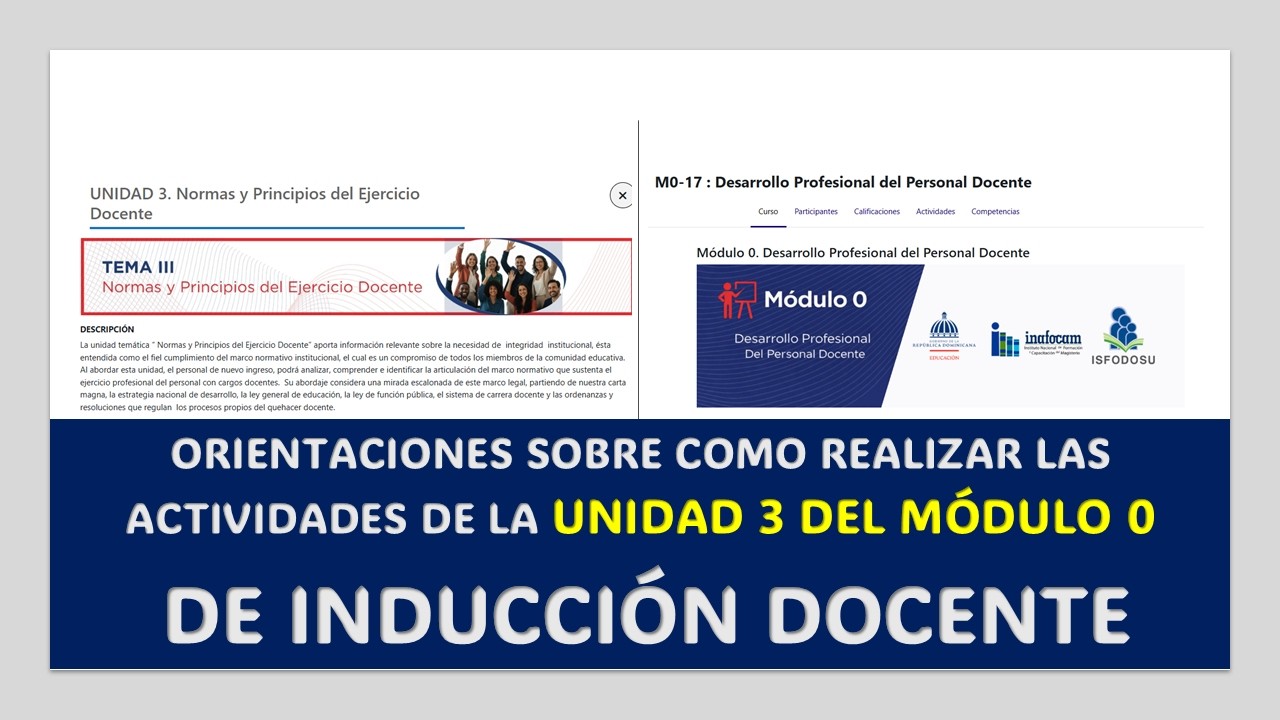 Actividades de la Unidad 3 del Módulo 0 de Inducción
