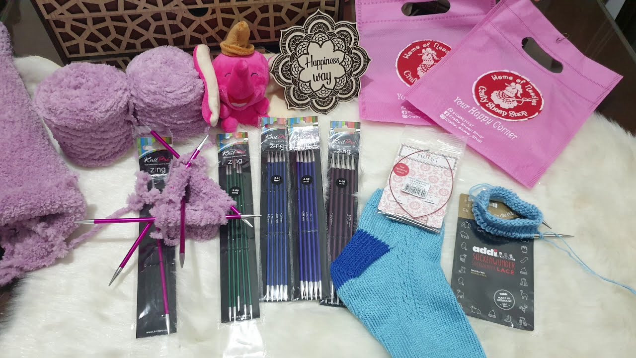 رفيو عن ابر الشرابات من addi /chiaogoo والابر المدببه الطرفين knit pro