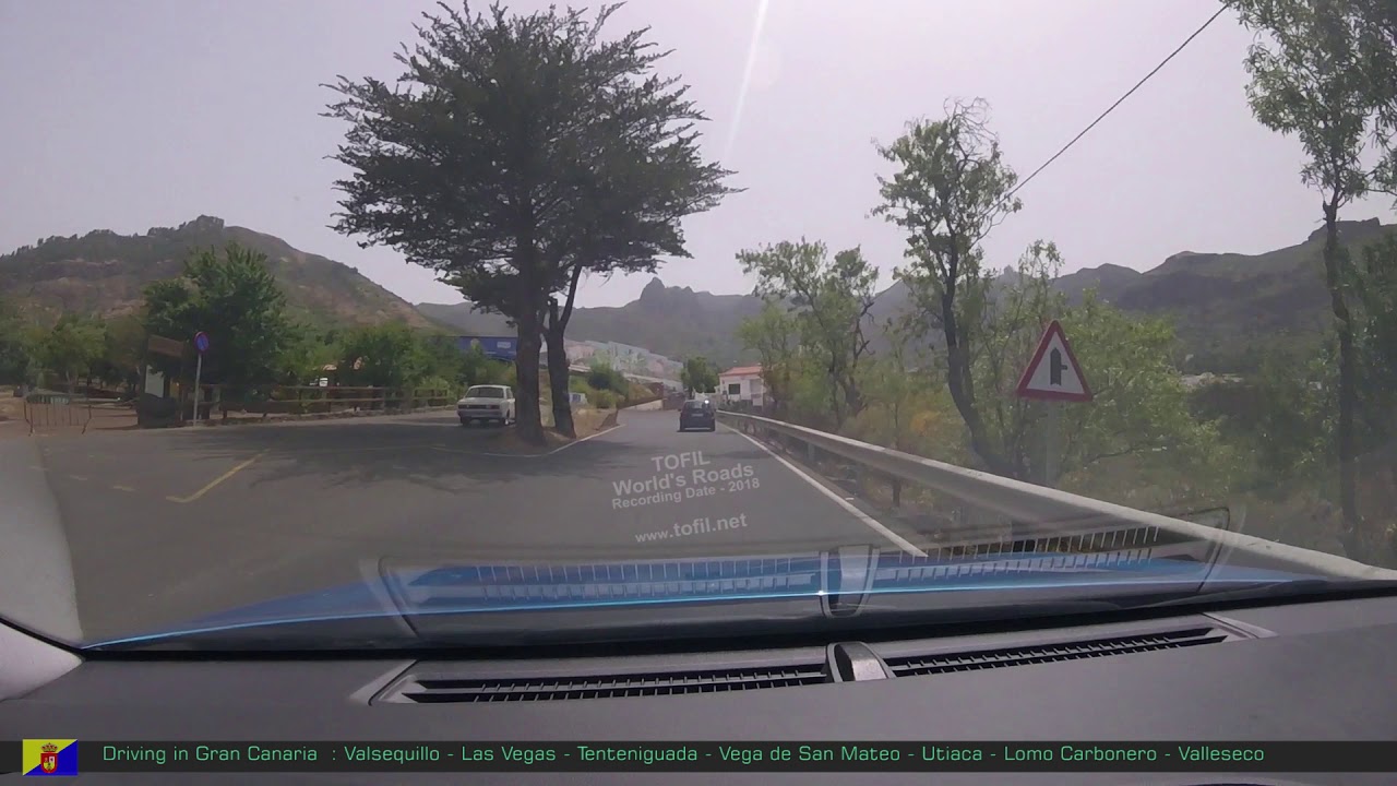 742 Driving in Gran Canaria Valsequillo Las Vegas Tenteniguada Utiaca Lomo Carbonero Valleseco