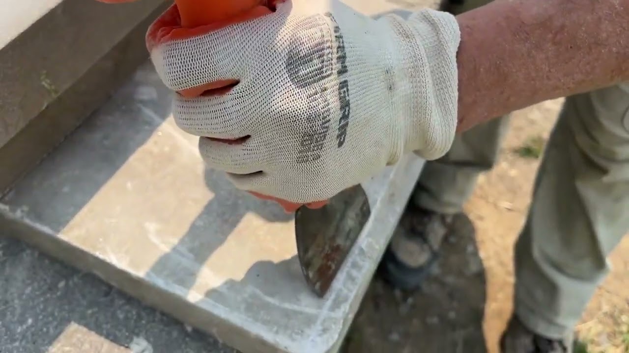 How to rock face limestone treads