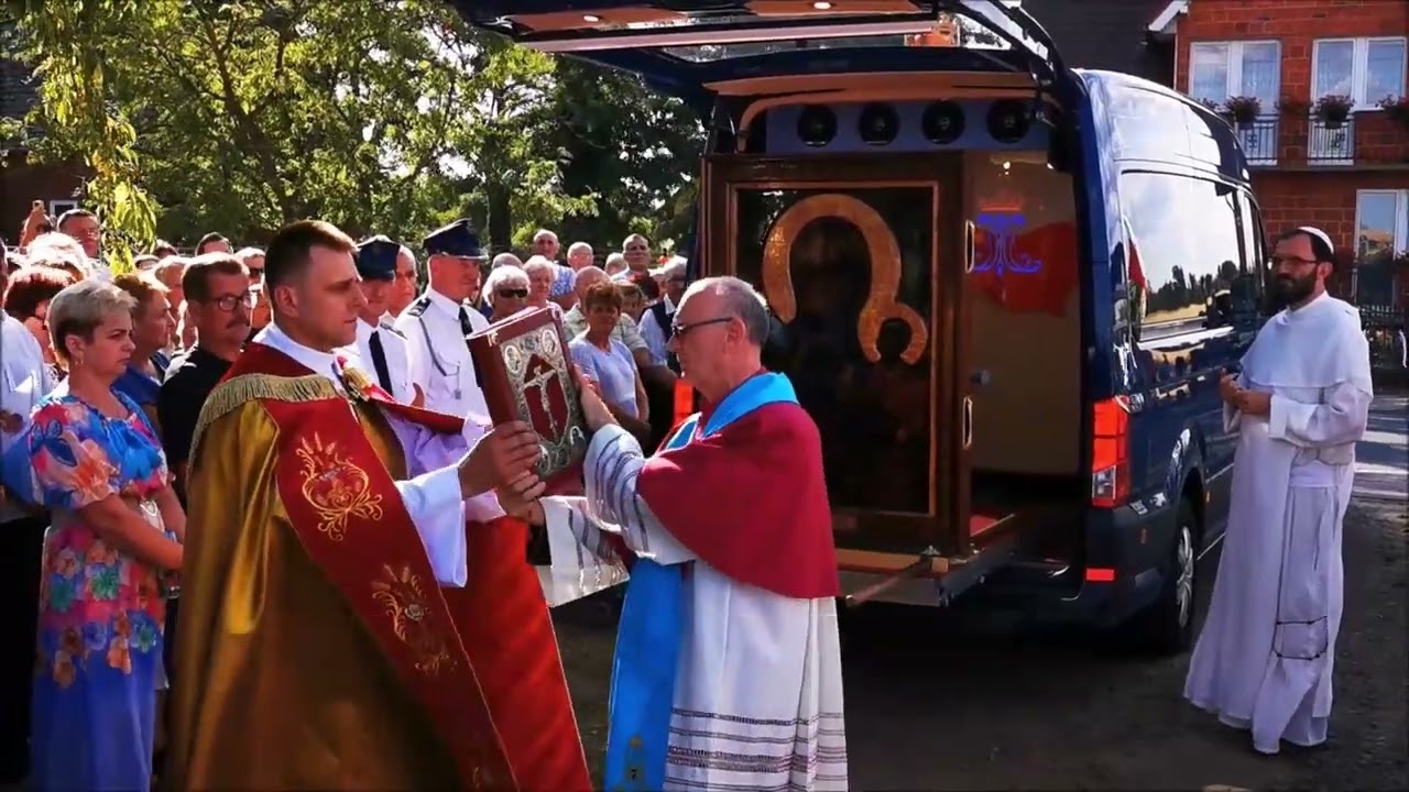 Obraz Matki Bożej jasnogórskiej w Ochlach (nagrywał Mariusz Kozajda)