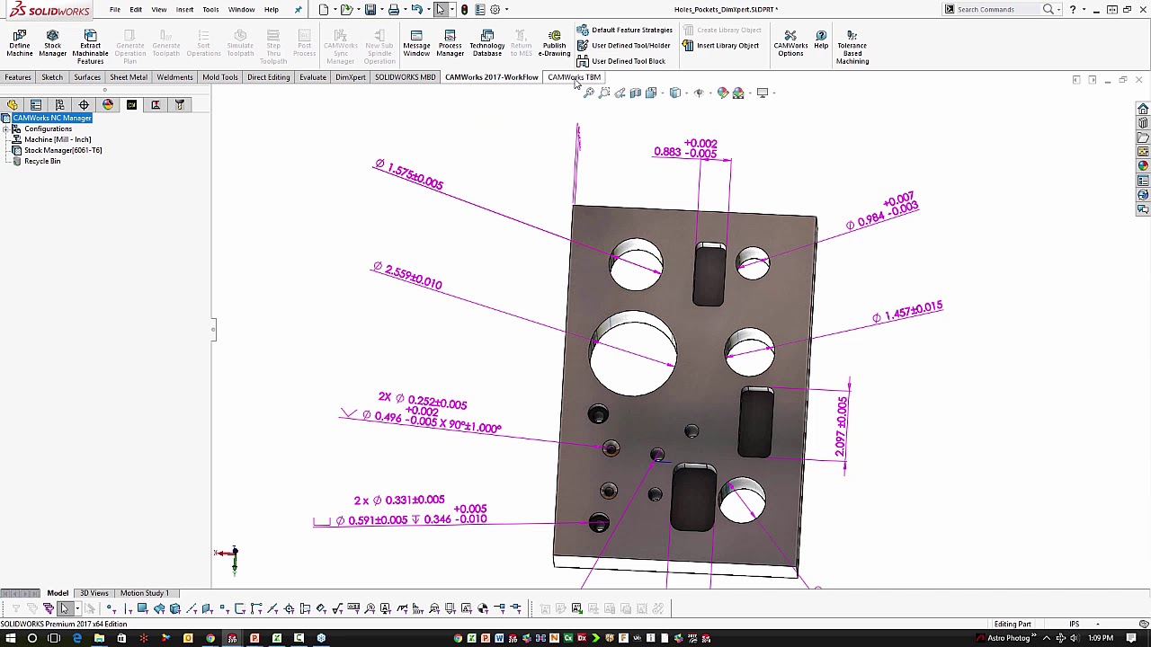 SOLIDWORKS CAM - Tolerance Based Machining