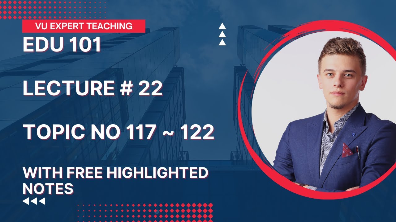 EDU101 Short Lecture No 22 | EDU101 Short Lecture | EDU101 Topic 117 to 122