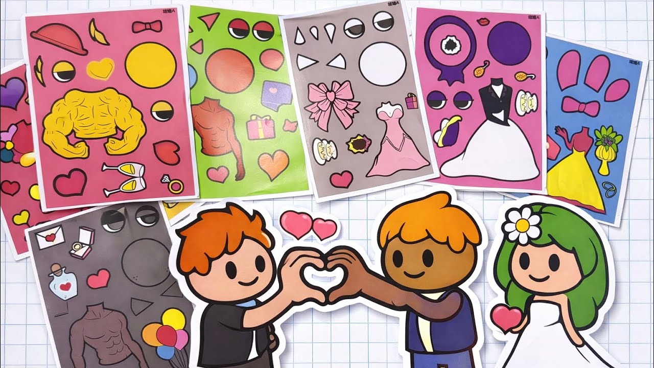 ASMR Sticker Party 💍💖 Sprunki Wedding Love | Relaxing Satisfying Stickers