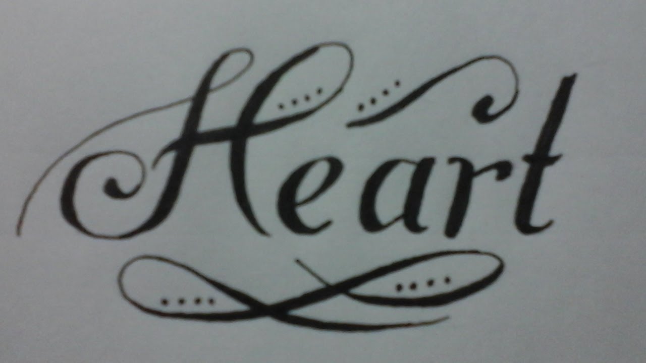 calligraphy video , calligraphy examples , heart