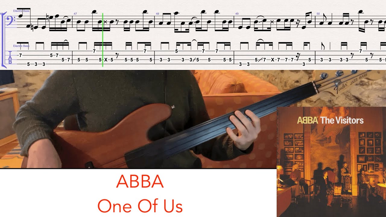 ABBA - One Of Us // BASS COVER + TABS (Sweden)