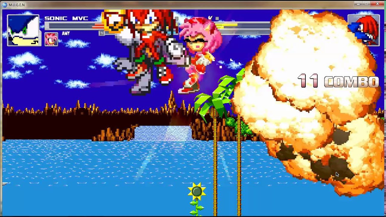 FIGHT MUGEN [37] SONIC AND AMY VS KNUCKLES AND ROUGE