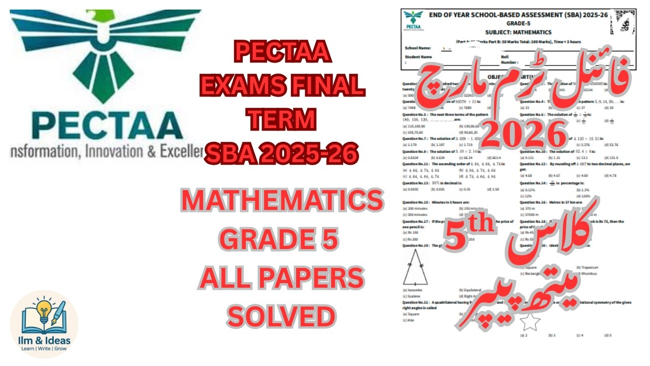 GRADE 5 MATHEMATICS PAPER PECTAA SBA END OF YEAR/ FINAL TERM 2025-26