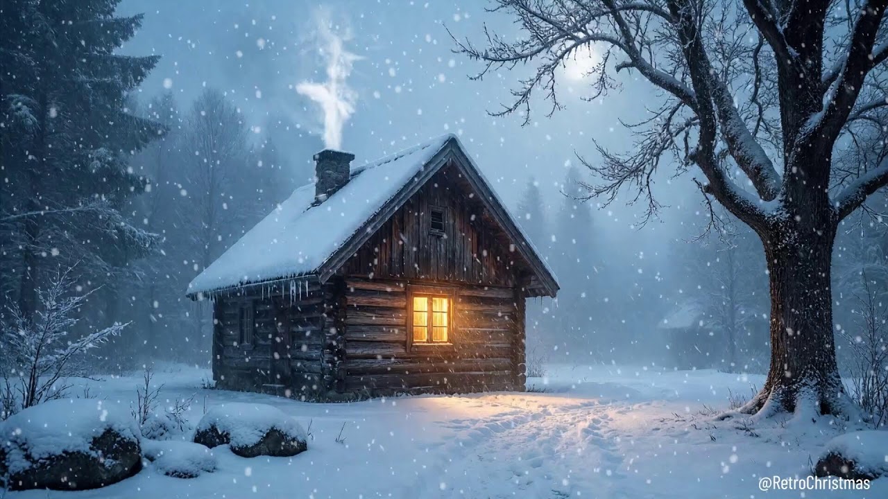Relaxing Winter Scene ❄️ Easy Listening Music ❄️ Snow Falling