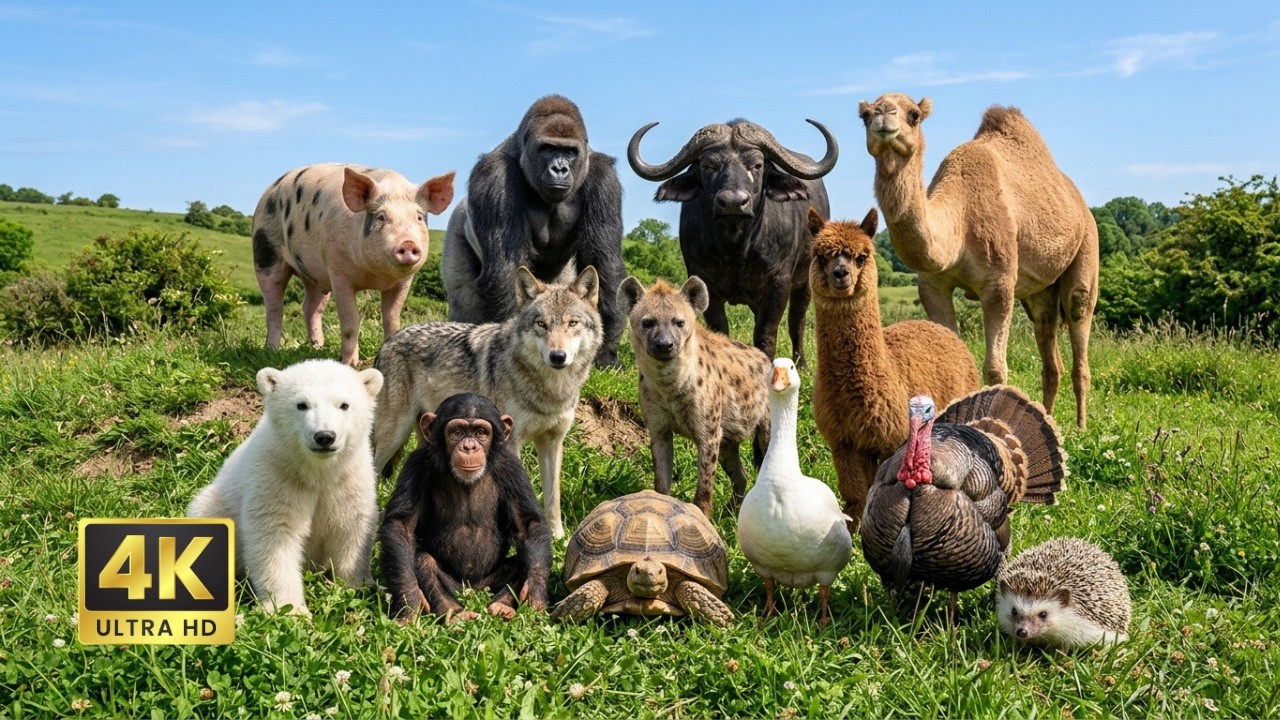 Fun Animal Habits – Cows, Lion, Swan, Tapir, Hippo and Camel | 50+ Animal Sound for Learn