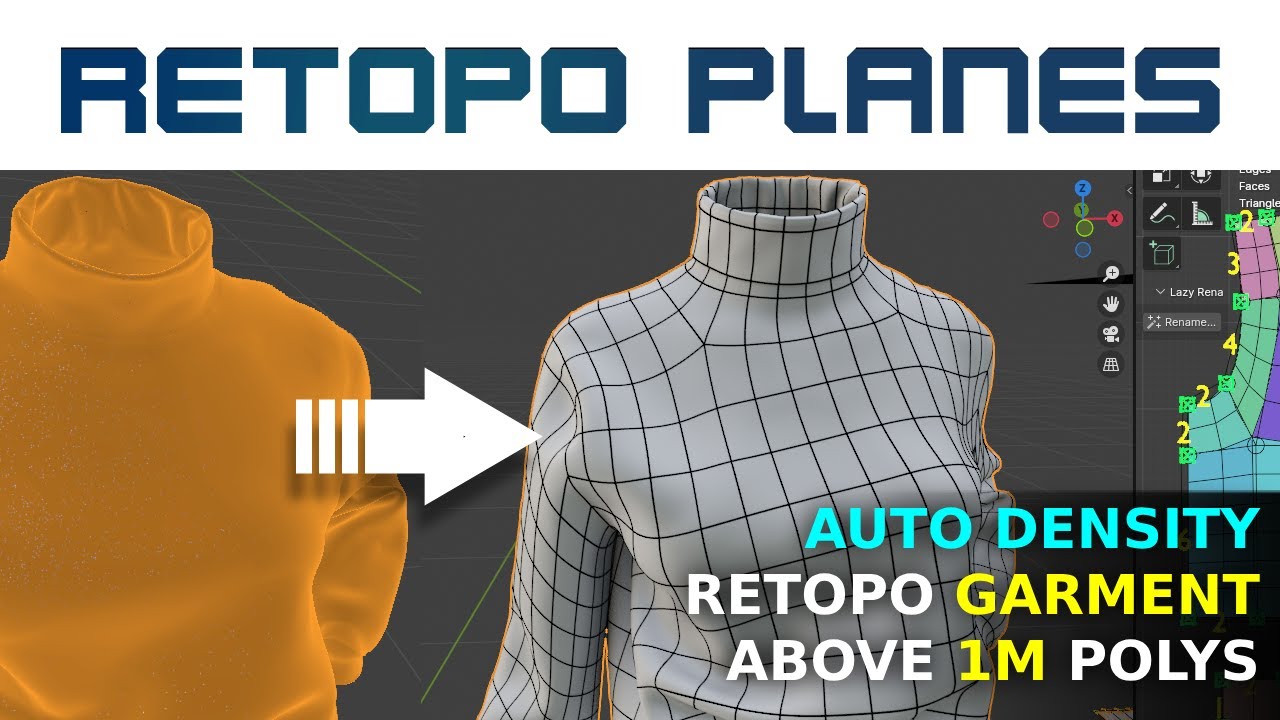 RETOPO PLANES - IN DEPTH: MD Export, 3DtoPatterns, Auto Density