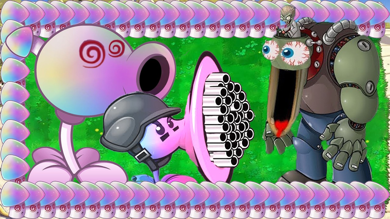 1 Hypno Peashooter Melon X Hypno Gatling Pea vs Giga Zomboss vs Gargantuar - Plants vs Zombies Hack