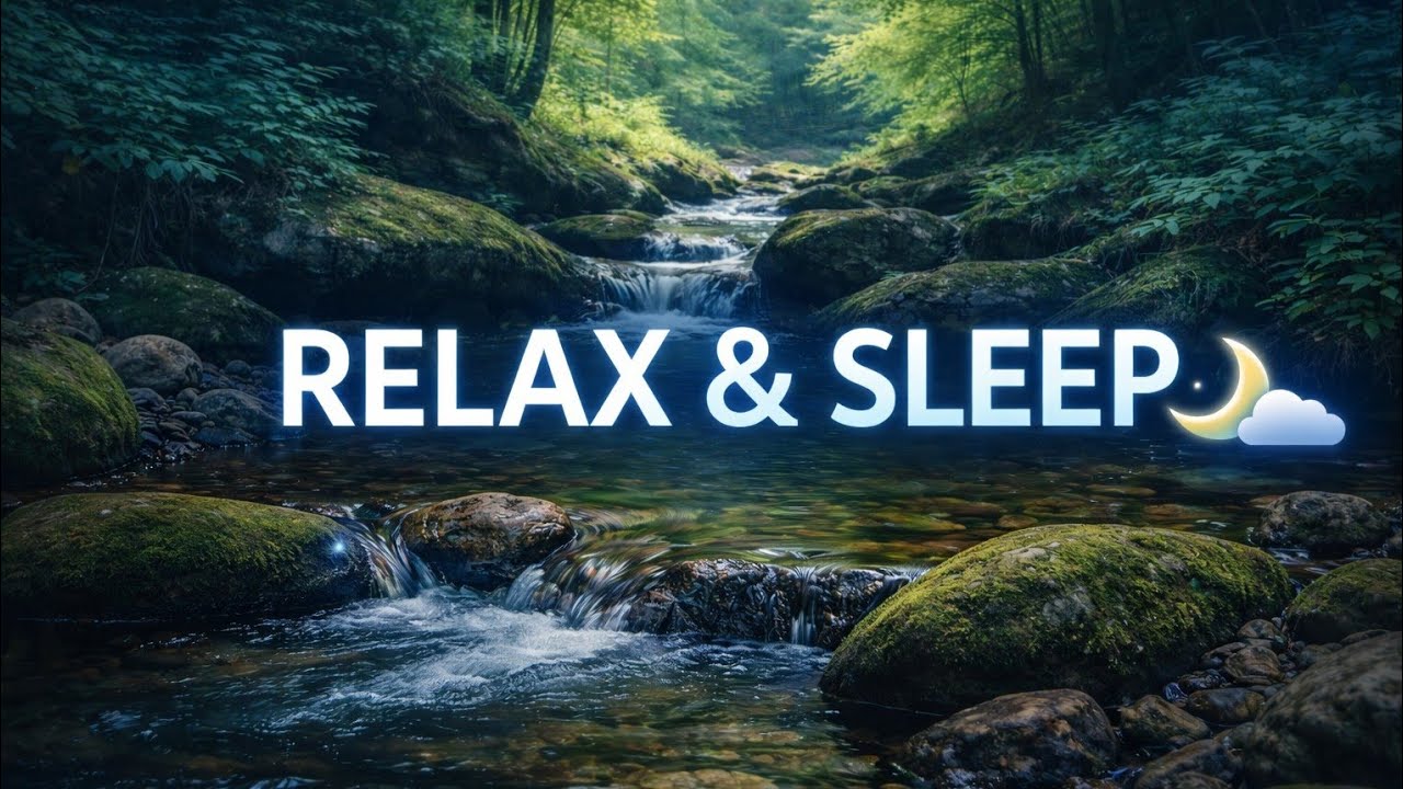 Gentle Water Sounds for Deep Sleep | Calm Stream | No music