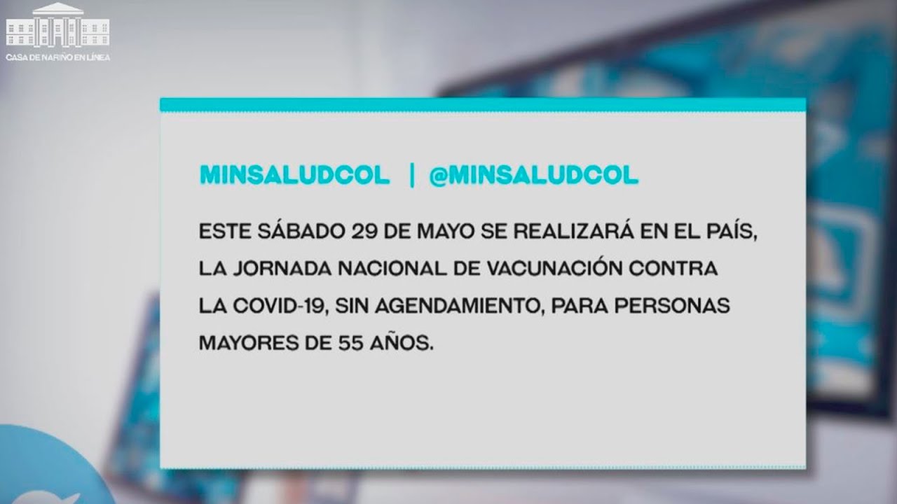 Trino del d&iacute;a: Gran jornada nacional de vacunaci&oacute;n para mayores de 55 - Casa de Nari&ntilde;o en L&iacute;nea
