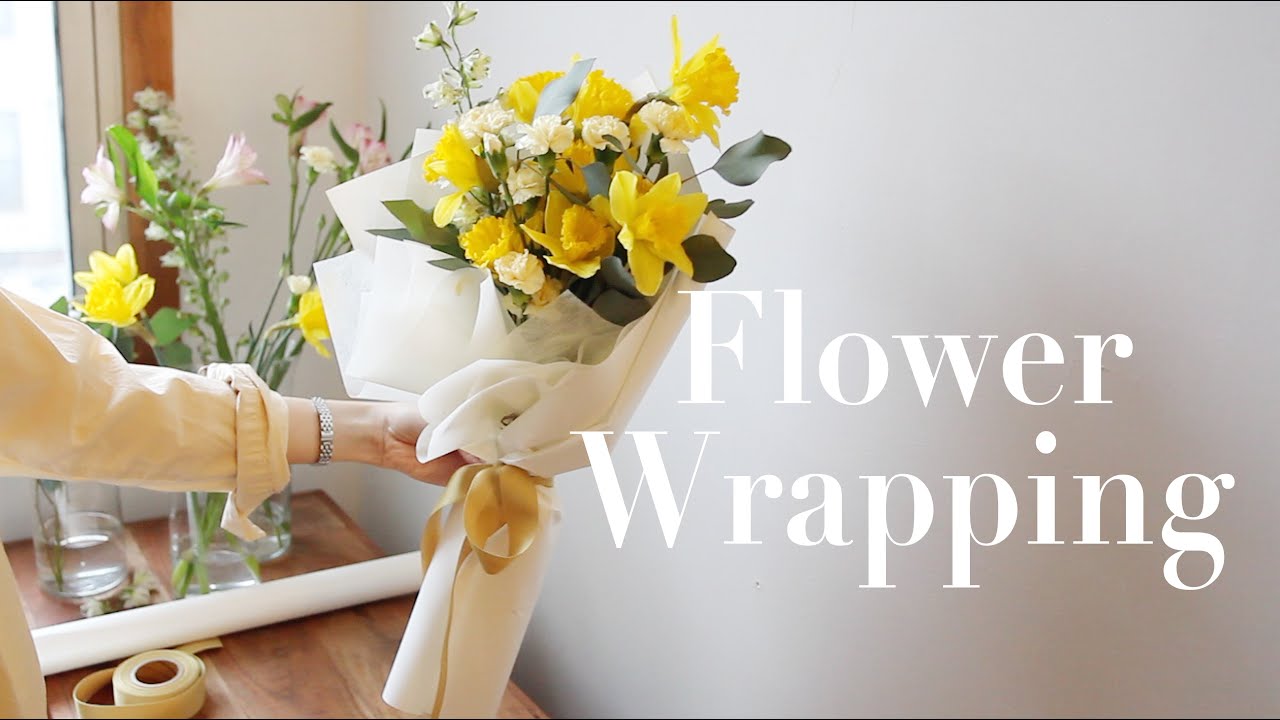 상큼 옐로우 꽃다발, 꽃다발 포장, Flower Wrapping